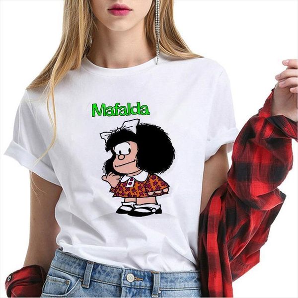 female and women cartoon mafalda men t shirt printed harajuku kawaii fashion o neck tee clothing streetwear, White;black
female and women cartoon mafalda men t shirt printed harajuku kawaii fashion o neck tee clothing streetwear, White;black