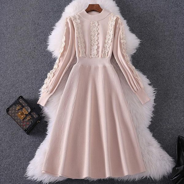 designer runway fashion long sleeve lace patchwork knit sweater dress women vestidos autumn winter clothes casual dresses, Black;gray
designer runway fashion long sleeve lace patchwork knit sweater dress women vestidos autumn winter clothes casual dresses, Black;gray