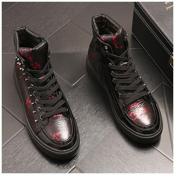 boots design mens leisure cow leather flats rivets shoes spring autumn platform boot ankle botas masculinas botines hombre, Black
boots design mens leisure cow leather flats rivets shoes spring autumn platform boot ankle botas masculinas botines hombre, Black