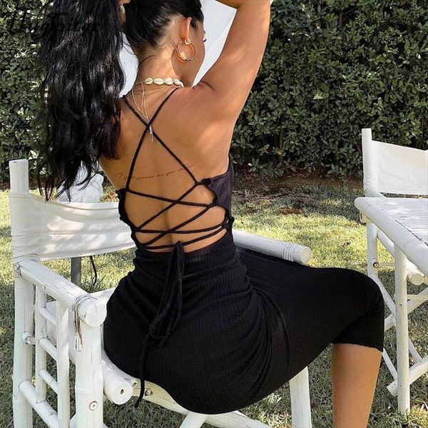 sleeveless backless bandage maxi womens dresses slip summer fashion bodycon stretchy party elegant clothing, Black;gray
sleeveless backless bandage maxi womens dresses slip summer fashion bodycon stretchy party elegant clothing, Black;gray