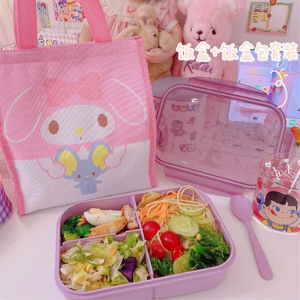 dinnerware sets cute melody portable lunch bag thermal insulated box double layer wooden bento container
dinnerware sets cute melody portable lunch bag thermal insulated box double layer wooden bento container