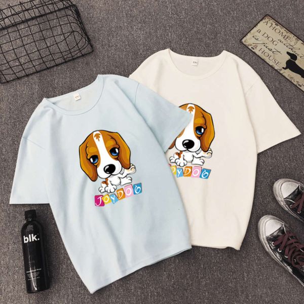 women's t-shirt korean round neck small fresh dog head printed short male students half sleeve for lovers c7x8, White
women's t-shirt korean round neck small fresh dog head printed short male students half sleeve for lovers c7x8, White