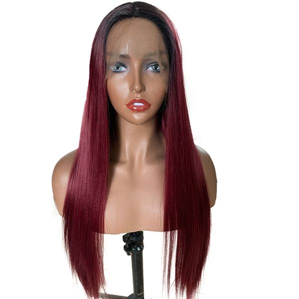 t type european and american lace long straight wig 1b/99j lace wigs chemical fiber high temperature gradual dyeing headband high quality, Black
t type european and american lace long straight wig 1b/99j lace wigs chemical fiber high temperature gradual dyeing headband high quality, Black