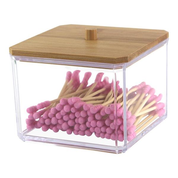 transparent organizer cotton swab storage box organizador acrylic +wood pad cosmetic plastic bathroom use boxes & bins
transparent organizer cotton swab storage box organizador acrylic +wood pad cosmetic plastic bathroom use boxes & bins