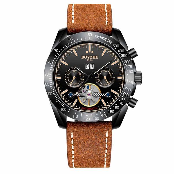 horloge mannen boyzhe tourbillon mechanical watch mens automatic watches clock mechanism skeleton watch men montres hommes 2019, Slivery;brown
horloge mannen boyzhe tourbillon mechanical watch mens automatic watches clock mechanism skeleton watch men montres hommes 2019, Slivery;brown