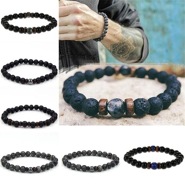 charm bracelets volcanic stone bracelet for men lava wooden 8mm beads tibetan buddha wrist chain women men's jewelry gift, Golden;silver
charm bracelets volcanic stone bracelet for men lava wooden 8mm beads tibetan buddha wrist chain women men's jewelry gift, Golden;silver