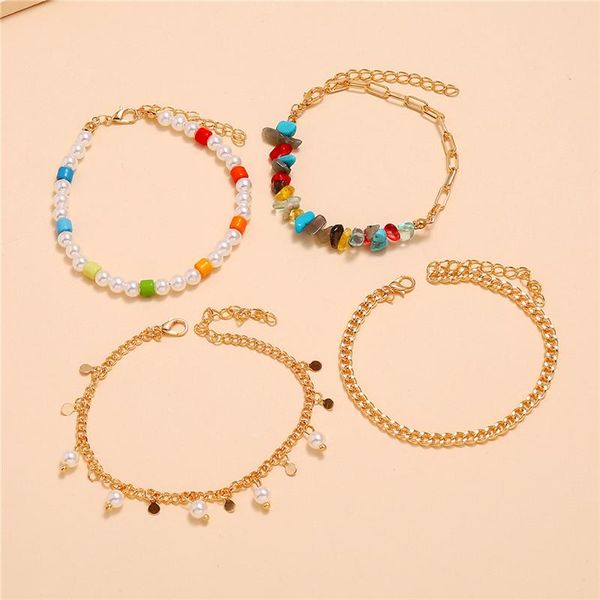 anklets 4pcs/set sweet bead chain woemn anklet bracelet set bohemian gold bracelets fashion jewelry cheville, Red;blue
anklets 4pcs/set sweet bead chain woemn anklet bracelet set bohemian gold bracelets fashion jewelry cheville, Red;blue