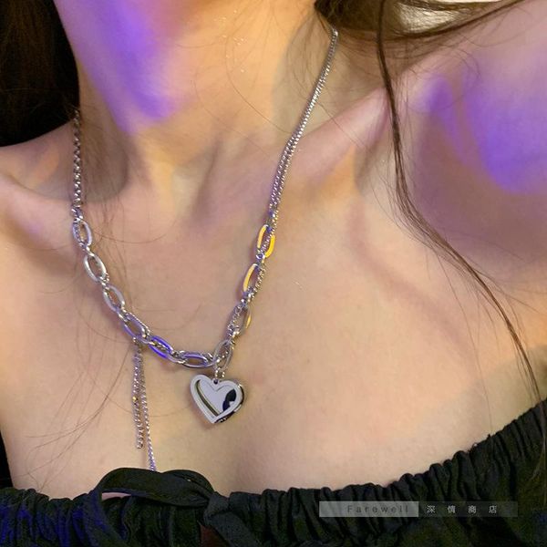 chains love necklace women minority design sense titanium steel instagram clavicle chain for, Silver
chains love necklace women minority design sense titanium steel instagram clavicle chain for, Silver