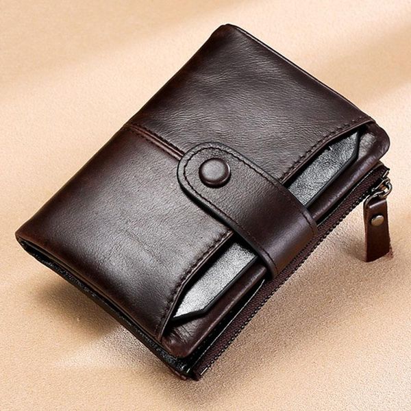 wallets retro genuine leather men's rfid protection card holder zipper coin purse coffee short male money case 2021, Red;black
wallets retro genuine leather men's rfid protection card holder zipper coin purse coffee short male money case 2021, Red;black