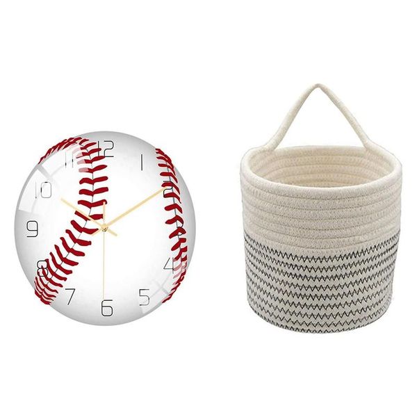 wall clocks 1 pcs rope baskets cotton woven & baseball acrylic silent clock bedroom alarm
wall clocks 1 pcs rope baskets cotton woven & baseball acrylic silent clock bedroom alarm