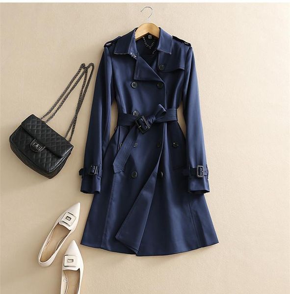 women's trench coats women coat 2021 autumn outerwear elegant double breasted long sleeve dark blue medium length arrival, Tan;black
women's trench coats women coat 2021 autumn outerwear elegant double breasted long sleeve dark blue medium length arrival, Tan;black