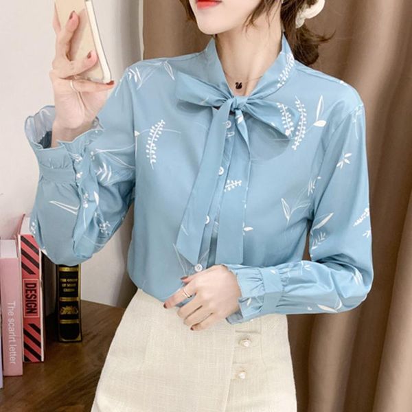 women's blouses & shirts print bow chiffon ol shirt elegant female casual clothing long sleeve blouse korean spring women, White
women's blouses & shirts print bow chiffon ol shirt elegant female casual clothing long sleeve blouse korean spring women, White