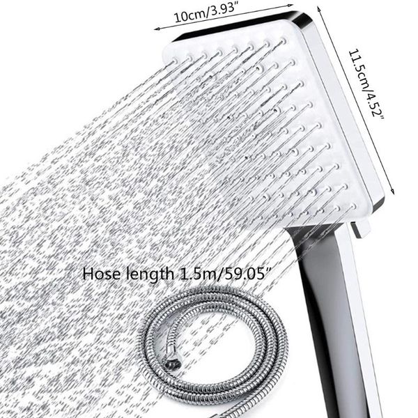 bathroom shower sets high pressure handheld 6 modes square head with stainless steel hose universal 4-point port
bathroom shower sets high pressure handheld 6 modes square head with stainless steel hose universal 4-point port
