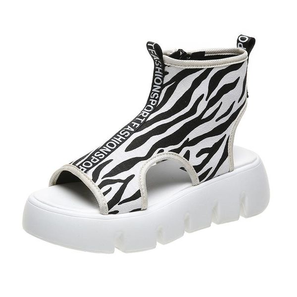 sandals high women's summer 2021 fashion platform low side zipper ins tide shoes, Black
sandals high women's summer 2021 fashion platform low side zipper ins tide shoes, Black