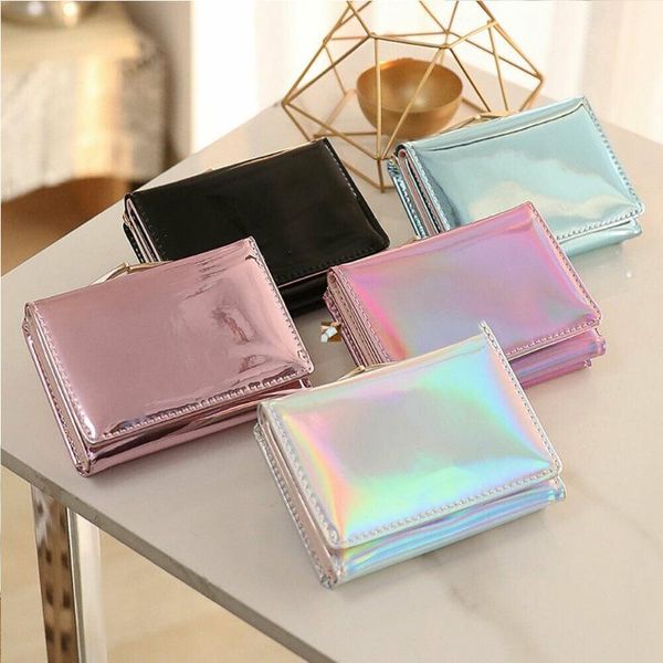 wallets 2021 women's wallet and purse pu leather short small lady lazer folding mini coin pocket card holder money, Red;black
wallets 2021 women's wallet and purse pu leather short small lady lazer folding mini coin pocket card holder money, Red;black