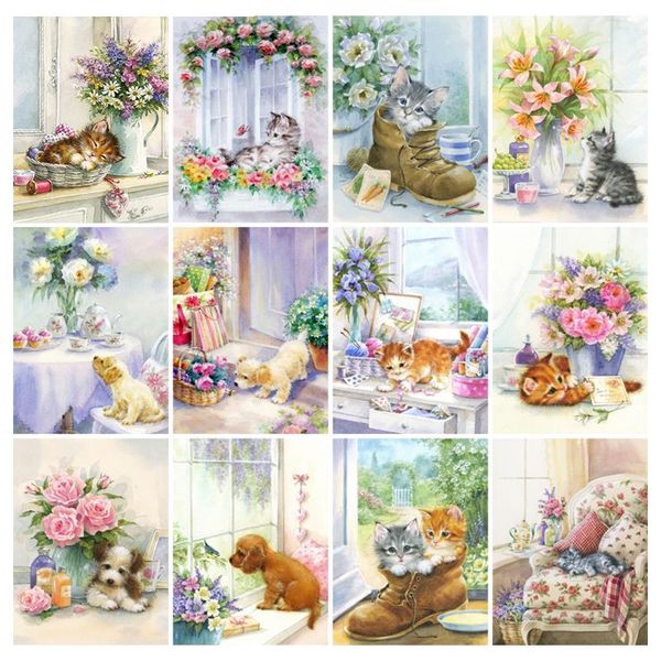 diamond painting yi bright 5d diy cross stitch "cat dog animal flower" home decor full rhinestones inlay embroidery 
diamond painting yi bright 5d diy cross stitch "cat dog animal flower" home decor full rhinestones inlay embroidery