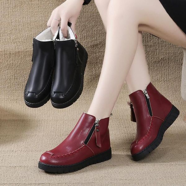 boots 2021 winter ankle for women warm plush shoes woman platform pu leather flat oxfords female zipper, Black
boots 2021 winter ankle for women warm plush shoes woman platform pu leather flat oxfords female zipper, Black