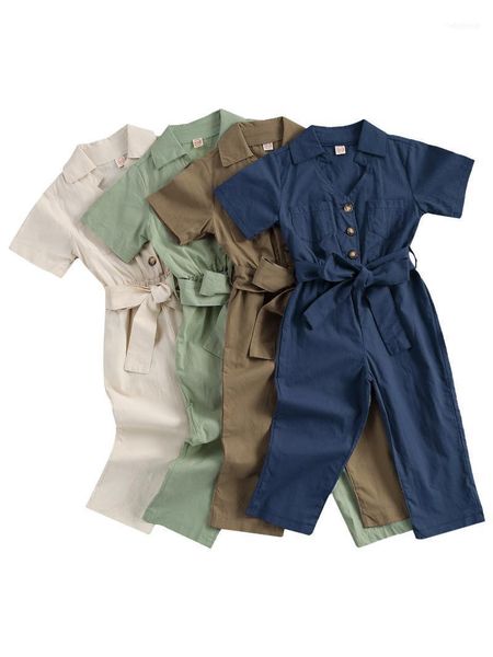 clothing sets summer kids baby girl button jumpsuit solid short sleeve belted romper one-piece casual clothes1, White
clothing sets summer kids baby girl button jumpsuit solid short sleeve belted romper one-piece casual clothes1, White