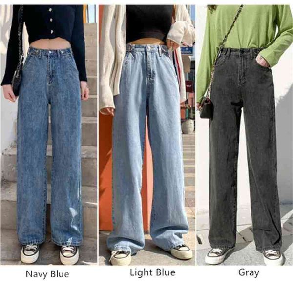 women's loose high-waisted jeans wide-leg adjustable waist hip denim trousers retro fashion all-match harajuku straight leg pant 210629, Blue
women's loose high-waisted jeans wide-leg adjustable waist hip denim trousers retro fashion all-match harajuku straight leg pant 210629, Blue
