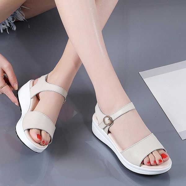sandals 2021 genuine leather open toe wedges fashion summer leisure outdoor comfort buckle strap mid heel handmade women walking, Black
sandals 2021 genuine leather open toe wedges fashion summer leisure outdoor comfort buckle strap mid heel handmade women walking, Black