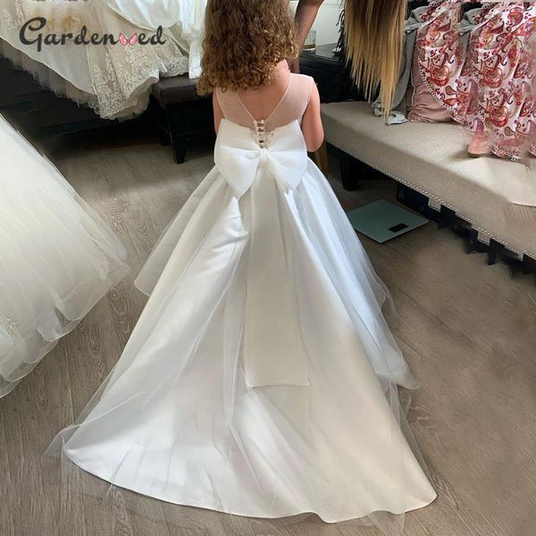 girl's dresses simple ivory flower girl dress bow girls baby wedding party gown cute children birthday princess, Red;yellow
girl's dresses simple ivory flower girl dress bow girls baby wedding party gown cute children birthday princess, Red;yellow