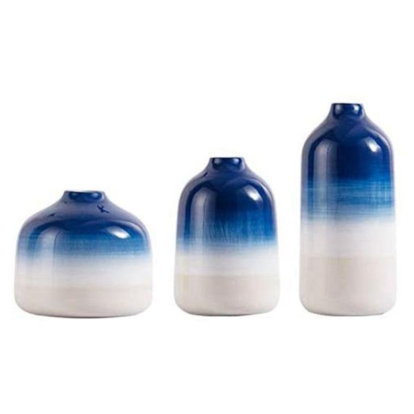 ceramic vase set of 3 gradient ornaments hand-painted simple european style living room decorations (white & blue) decorative objects figuri
ceramic vase set of 3 gradient ornaments hand-painted simple european style living room decorations (white & blue) decorative objects figuri