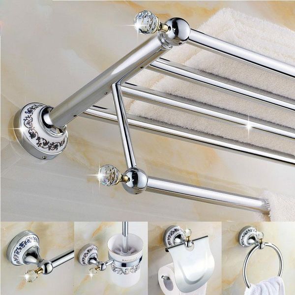 european antique blue and white porcelain chrome finish bathroom hardware set silver&crystal towel rack bar hook toilet paper 5 bath accesso
european antique blue and white porcelain chrome finish bathroom hardware set silver&crystal towel rack bar hook toilet paper 5 bath accesso