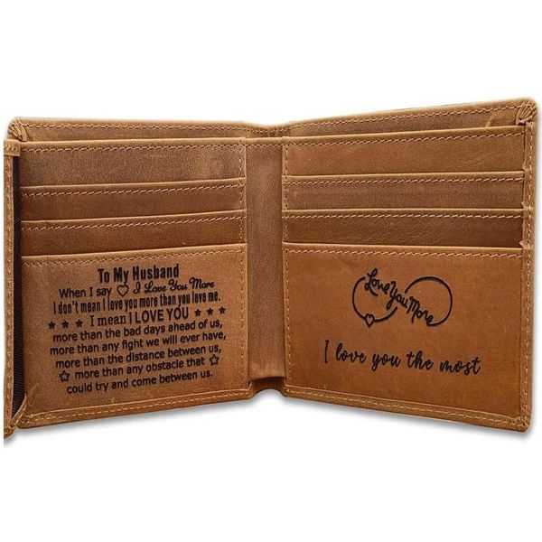 wallets to my husband i love you men mens genuine leather engraving wallet purse bifold birthday anniversary gift box, Red;black
wallets to my husband i love you men mens genuine leather engraving wallet purse bifold birthday anniversary gift box, Red;black