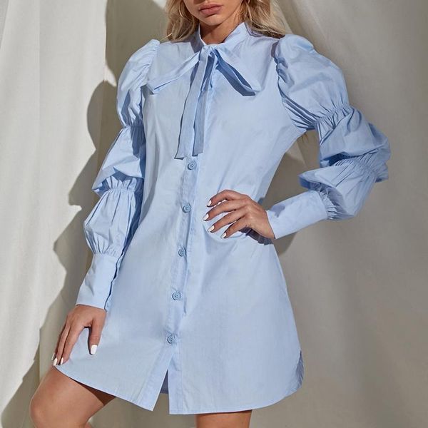 casual dresses autumn women round neck vestidos long puff sleeve ladies dress loose single breasted knee-length female, Black;gray
casual dresses autumn women round neck vestidos long puff sleeve ladies dress loose single breasted knee-length female, Black;gray