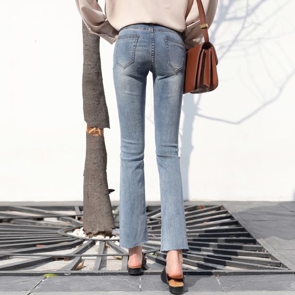 spring blue high waist woman new korean slim fit micro flare denim ladies casual vintage wild women jeans pants
spring blue high waist woman new korean slim fit micro flare denim ladies casual vintage wild women jeans pants