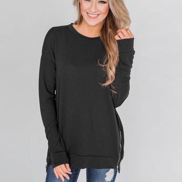women's hoodies & sweatshirts women solid pullover sweatshirt casual hoody female long sleeve zipper side tunic loose blouse, Black
women's hoodies & sweatshirts women solid pullover sweatshirt casual hoody female long sleeve zipper side tunic loose blouse, Black