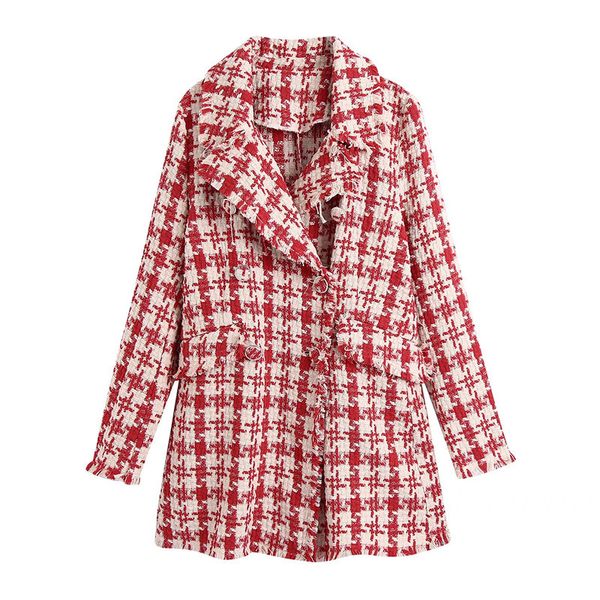 women's trench coats evfer winter fashion lady houndstooth imprint za long red coats of casual women double breasted skinny thick outwe, Tan;black
women's trench coats evfer winter fashion lady houndstooth imprint za long red coats of casual women double breasted skinny thick outwe, Tan;black