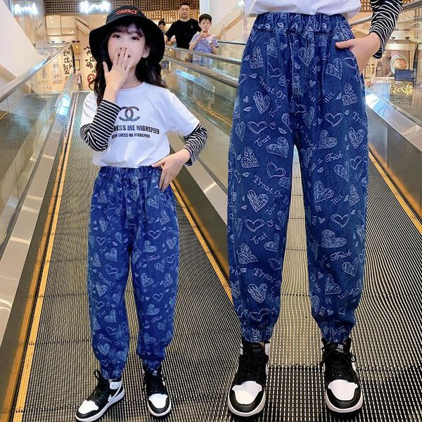 jeans cotton denim pants for girls love heart print harem blue soft autumn kids fashion casual teens girl trousers
jeans cotton denim pants for girls love heart print harem blue soft autumn kids fashion casual teens girl trousers