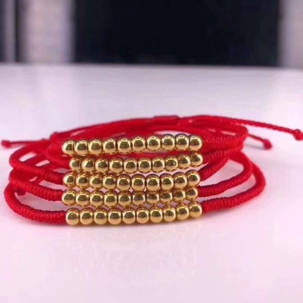 perfect light bracelet full 999 3d hard small gold round bead women's transport string red hand rope, Black
perfect light bracelet full 999 3d hard small gold round bead women's transport string red hand rope, Black