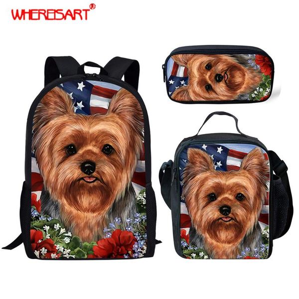 school bags whereisart 3pcs/set yorkshire dog bag for teen girls boys animal printed kid shoulder student backpack mochila
school bags whereisart 3pcs/set yorkshire dog bag for teen girls boys animal printed kid shoulder student backpack mochila