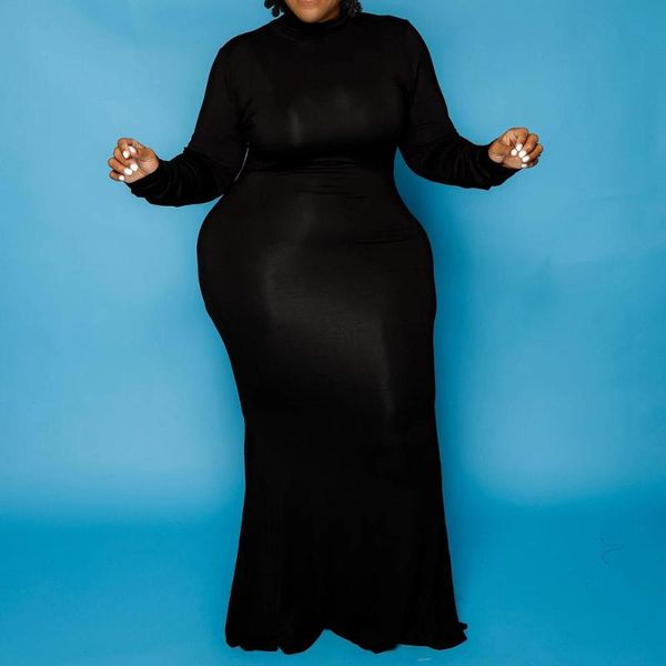 plus size dresses dress 2021 autumn winter solid color turtleneck long sleeve fashion casual women's 5xl african, Black
plus size dresses dress 2021 autumn winter solid color turtleneck long sleeve fashion casual women's 5xl african, Black