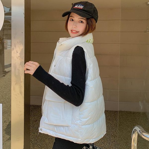 women's vests spring, autumn and winter fashion down cotton vest women short style 2021 korean casual loose w, Black;white
women's vests spring, autumn and winter fashion down cotton vest women short style 2021 korean casual loose w, Black;white