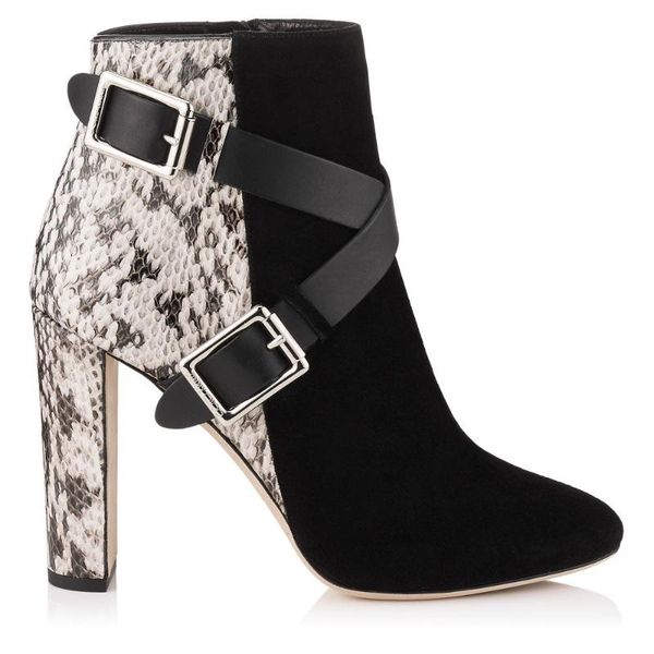dress shoes est women boots cross-tied thick heel snake ladies rounf toe high heels ankle metal buckle autumn, Black
dress shoes est women boots cross-tied thick heel snake ladies rounf toe high heels ankle metal buckle autumn, Black