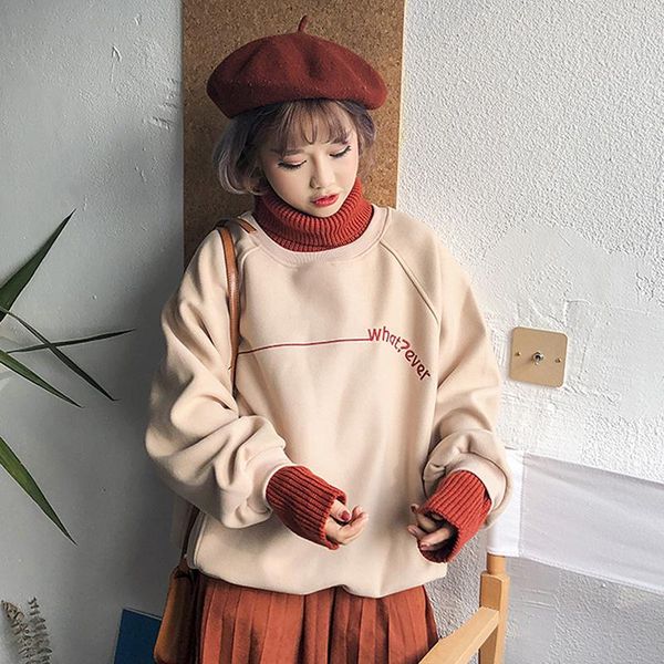 women's hoodies & sweatshirts sweatshirt femme 2021 autumn womens fahion long sleeve plus velvet korean ulzzang harajuku embroidery, Black
women's hoodies & sweatshirts sweatshirt femme 2021 autumn womens fahion long sleeve plus velvet korean ulzzang harajuku embroidery, Black