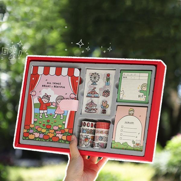 hand stationery gift box sticky tape sticker cute sets notepad lovely girl heart refills, Black;red
hand stationery gift box sticky tape sticker cute sets notepad lovely girl heart refills, Black;red