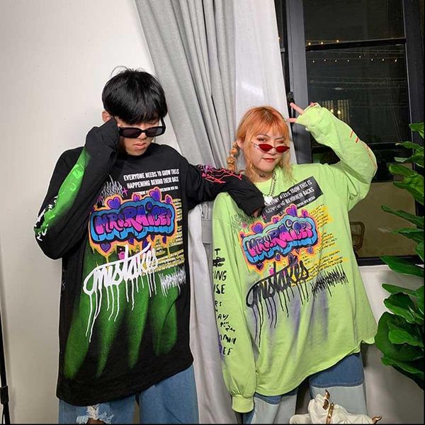 women t shirt graphic tees funny print painting punk casual long sleeve femme cotton, White
women t shirt graphic tees funny print painting punk casual long sleeve femme cotton, White