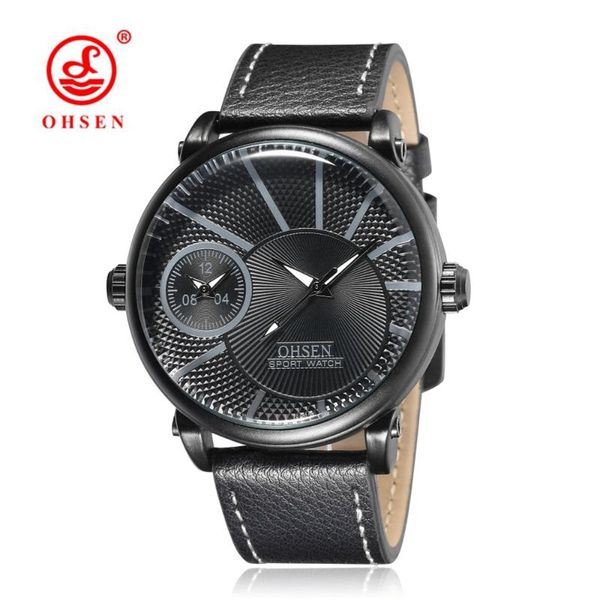wristwatches ohsen men's quartz watch dual time zones male waterproof fashion casual leather men clock montre homme tx2903, Slivery;brown
wristwatches ohsen men's quartz watch dual time zones male waterproof fashion casual leather men clock montre homme tx2903, Slivery;brown