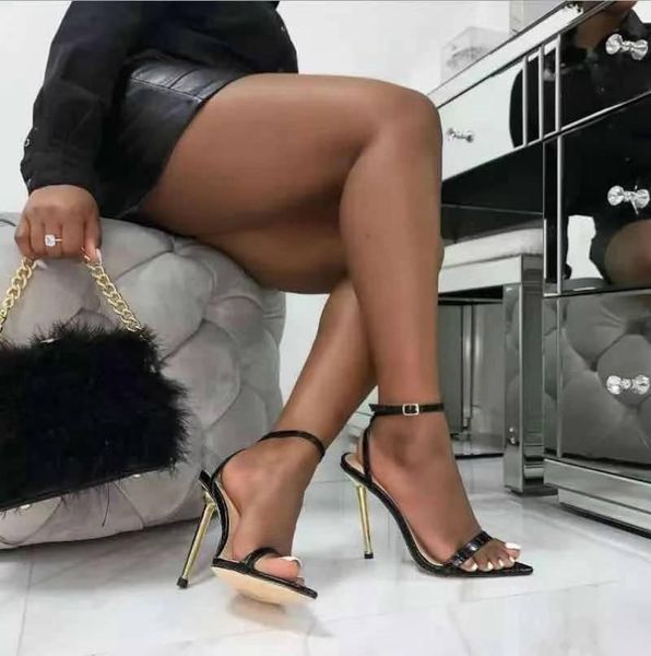 dress shoes 2021 litthing style ankle strap green women's high heels 11cm sandals pointed toe female party sandalias de mujer, Black
dress shoes 2021 litthing style ankle strap green women's high heels 11cm sandals pointed toe female party sandalias de mujer, Black