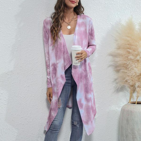 women's knits & tees bohemia women cardigan tie-die print ladies outerwear open front irregular draped coat long sleeve chic streetwear, White
women's knits & tees bohemia women cardigan tie-die print ladies outerwear open front irregular draped coat long sleeve chic streetwear, White