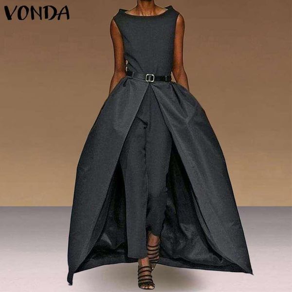 women's jumpsuits & rompers fashion womens vonda female summer 2021 sleeveless fake two pieces of playsuits mesh pants women pantalon 5, Black;white
women's jumpsuits & rompers fashion womens vonda female summer 2021 sleeveless fake two pieces of playsuits mesh pants women pantalon 5, Black;white