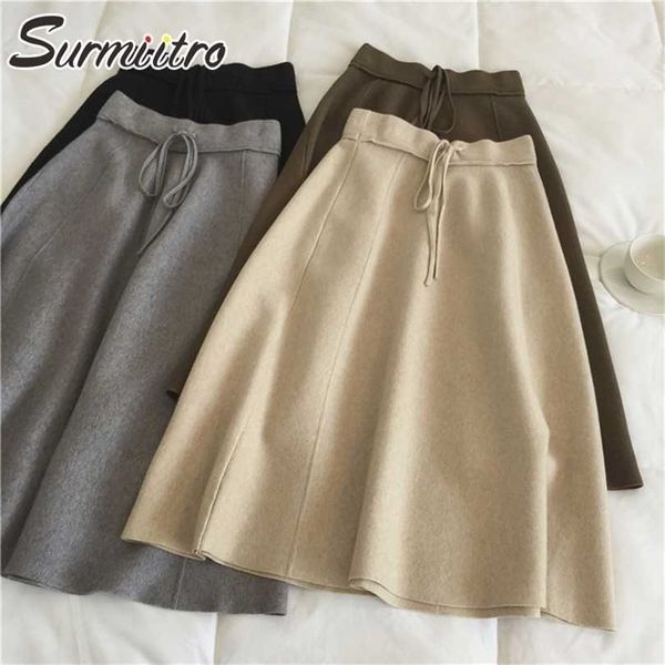 surmiitro fashion autumn winter knitted midi long skirt women korean style mid-length high waist a line female 211214, Black
surmiitro fashion autumn winter knitted midi long skirt women korean style mid-length high waist a line female 211214, Black