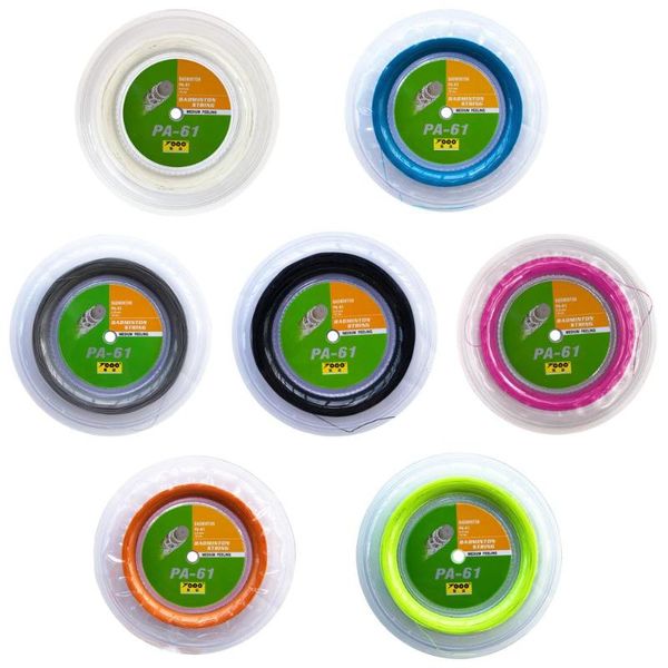 0.61mm super thin pa61 reel badminton string 200m sets