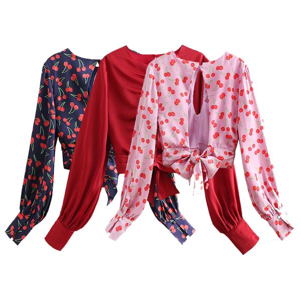 women hollow out print bow o-neck backless long sleeve shirt chic lady fashion casual clothes 210517, White
women hollow out print bow o-neck backless long sleeve shirt chic lady fashion casual clothes 210517, White