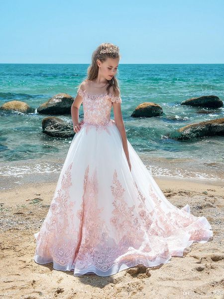 flower girls dresses with half sleeves lace appliques sash crystal pageant lace-up and hollow back kids communion dress, White;blue
flower girls dresses with half sleeves lace appliques sash crystal pageant lace-up and hollow back kids communion dress, White;blue