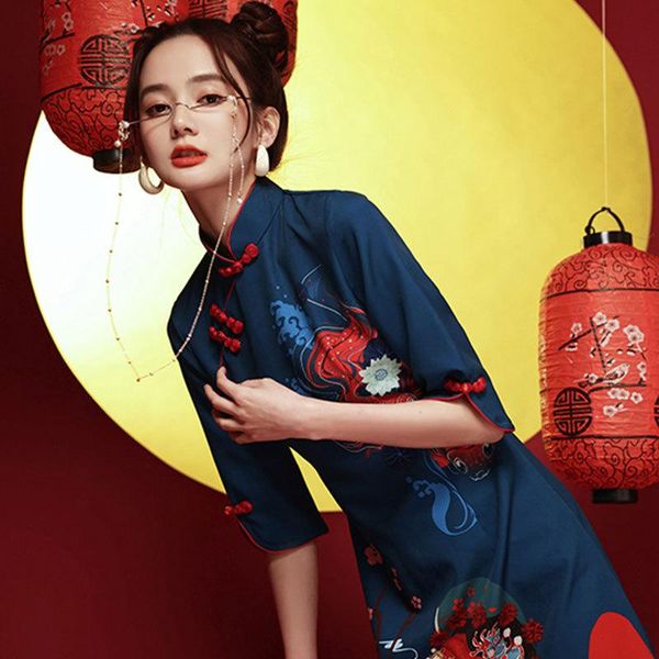 ethnic clothing front split women short qipao half sleeve classic mandarin collar chinese dress traditional oriental cheongsams prom go, Red
ethnic clothing front split women short qipao half sleeve classic mandarin collar chinese dress traditional oriental cheongsams prom go, Red